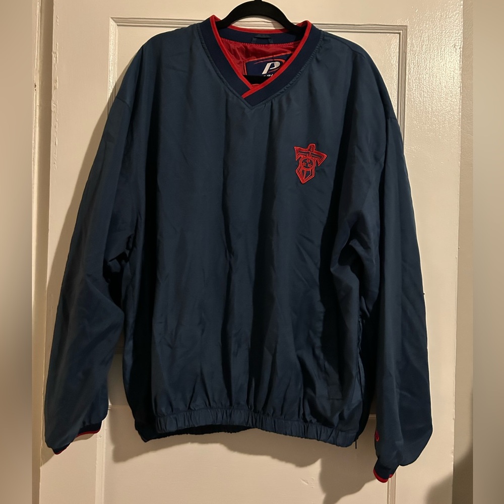 Vintage Pro Player Titans Blue and Red V-Neck Pullover windbreaker
